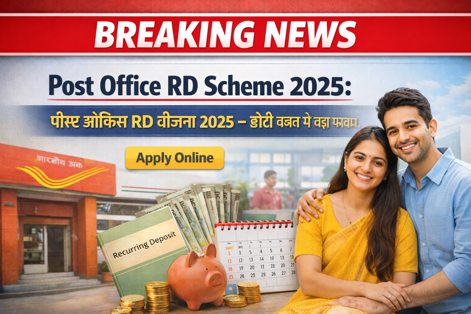 Post Office Monthly Income Scheme 2025: पोस्ट ऑफिस स्कीम से 2025 में हर महीने पक्की कमाई, नई ब्याज दर | Apply Online